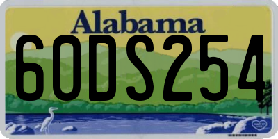 AL license plate 60DS254