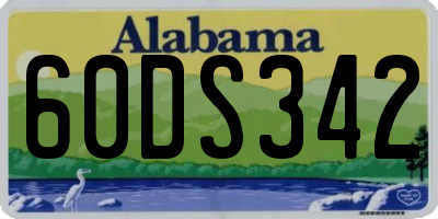 AL license plate 60DS342