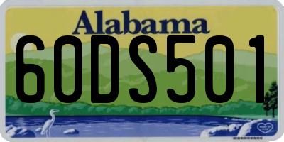 AL license plate 60DS501