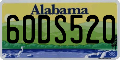 AL license plate 60DS520