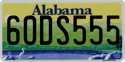 AL license plate 60DS555