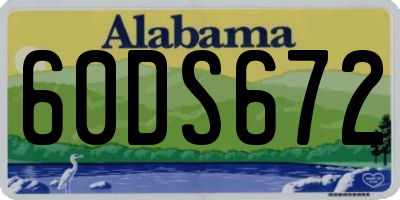 AL license plate 60DS672