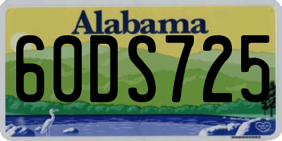 AL license plate 60DS725