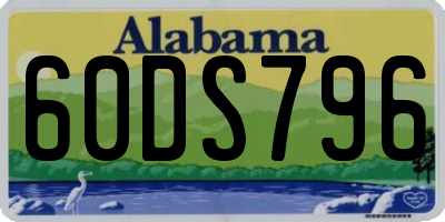 AL license plate 60DS796