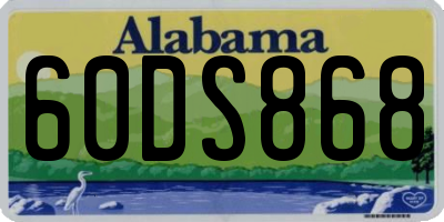 AL license plate 60DS868