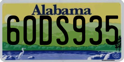 AL license plate 60DS935