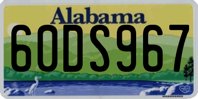 AL license plate 60DS967
