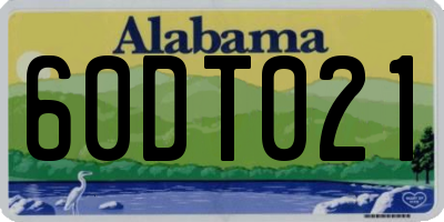 AL license plate 60DT021