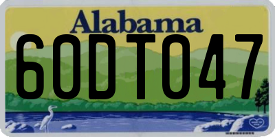 AL license plate 60DT047