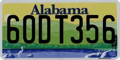 AL license plate 60DT356