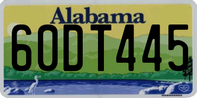 AL license plate 60DT445