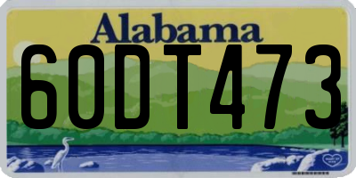 AL license plate 60DT473