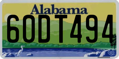 AL license plate 60DT494