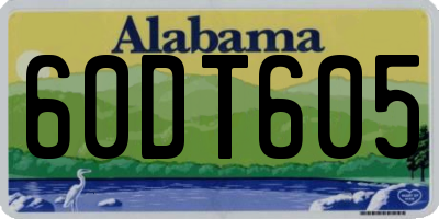 AL license plate 60DT605