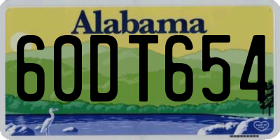 AL license plate 60DT654
