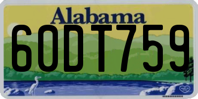 AL license plate 60DT759