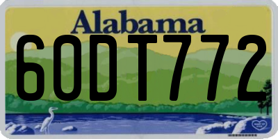AL license plate 60DT772