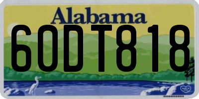 AL license plate 60DT818