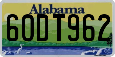 AL license plate 60DT962