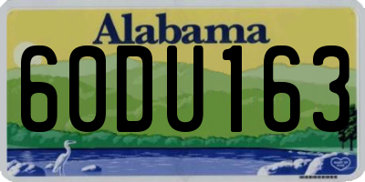 AL license plate 60DU163
