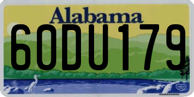 AL license plate 60DU179