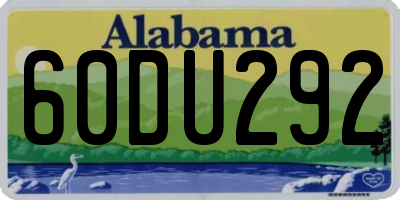 AL license plate 60DU292