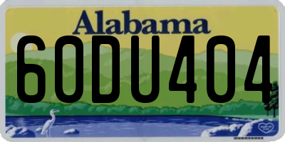 AL license plate 60DU404
