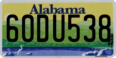 AL license plate 60DU538