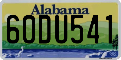 AL license plate 60DU541