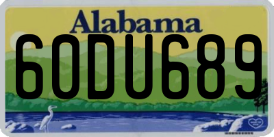 AL license plate 60DU689