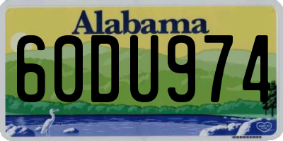 AL license plate 60DU974