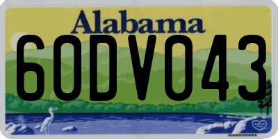 AL license plate 60DV043