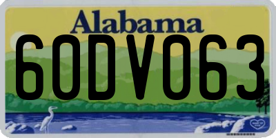 AL license plate 60DV063