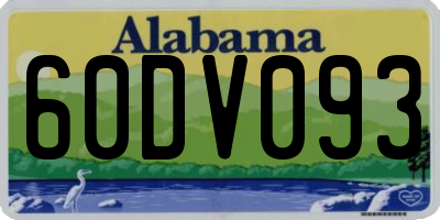 AL license plate 60DV093