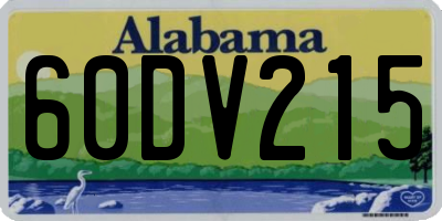 AL license plate 60DV215