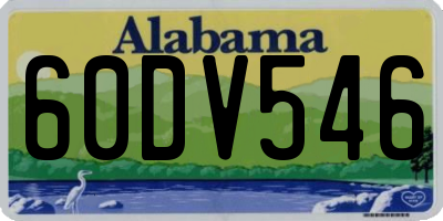 AL license plate 60DV546