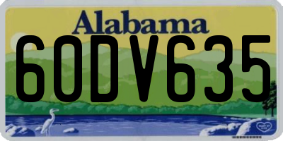 AL license plate 60DV635