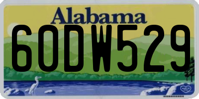 AL license plate 60DW529