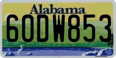AL license plate 60DW853