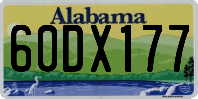 AL license plate 60DX177