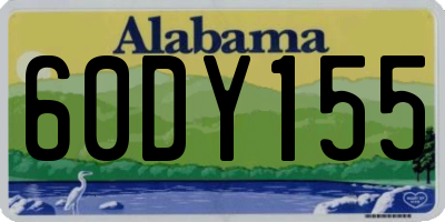 AL license plate 60DY155