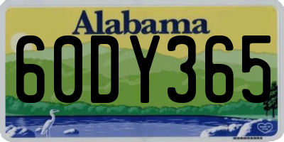 AL license plate 60DY365