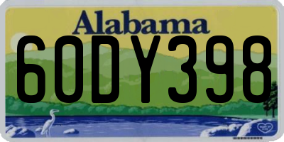 AL license plate 60DY398