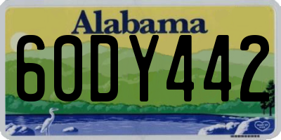 AL license plate 60DY442