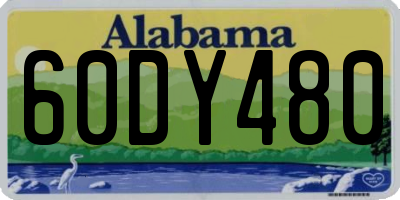 AL license plate 60DY480