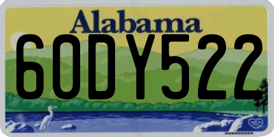 AL license plate 60DY522