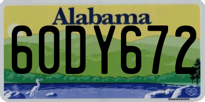 AL license plate 60DY672