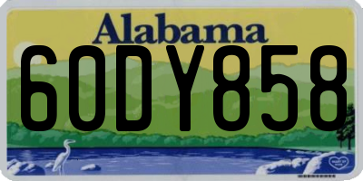 AL license plate 60DY858