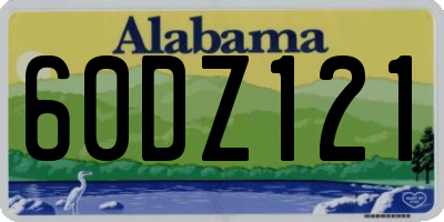 AL license plate 60DZ121