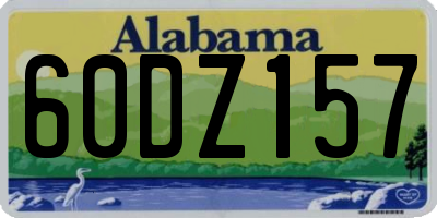 AL license plate 60DZ157